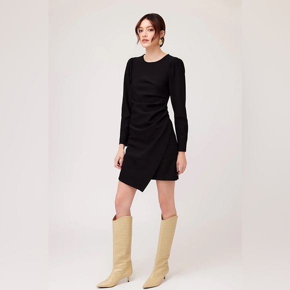 Fifteen Twenty Long Sleeve Mini Dress Black Womens Extra Small XS - Picture 1 of 11